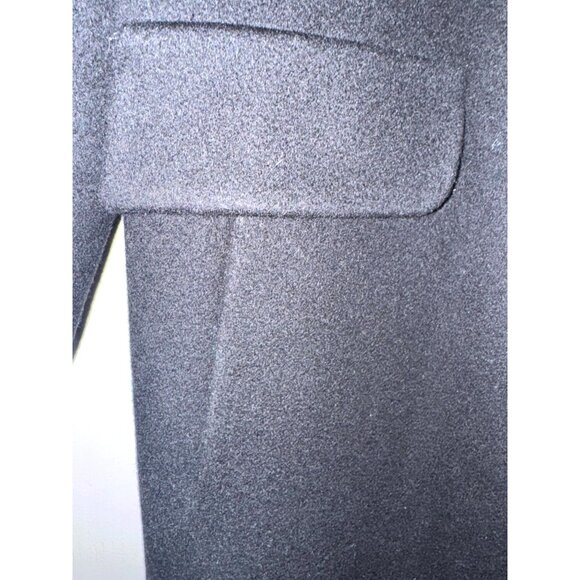 Vintage Forecaster Of Boston Wool Blend Long Overcoat Black Made In Usa - Picture 8 of 14